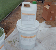 Five-gallon synthetic turf adhesive